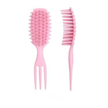 Imagem de Escova modeladora Curls Define Escova desembaraçadora para cabelos cacheados molhados Pente para cabelos emaranhados Pente para massagem no couro cabeludo Escovas de xampu Ferramentas de modelagem (04