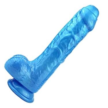Imagem de Dildo Realista com Ventosa Super Forte Brinquedo Erótico 24CM (Azul)