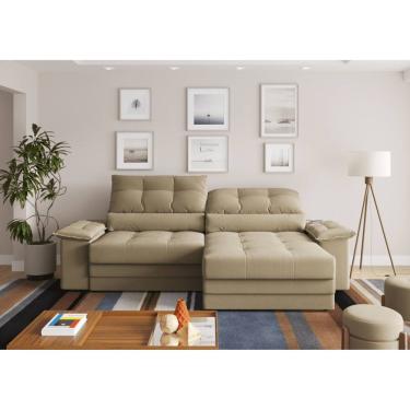 Imagem de Sofá Bariloche 2,40m (L) com Carregador USB Retrátil e Reclinável