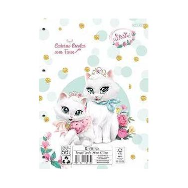 Imagem de Bloco para Fichário Sissi Decorado São Domingos - 80 Folhas Gatinha