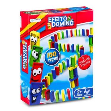 Imagem de Jogo Efeito Dominó Multikids Multilaser - BR1286, UNICO, Cores sortida