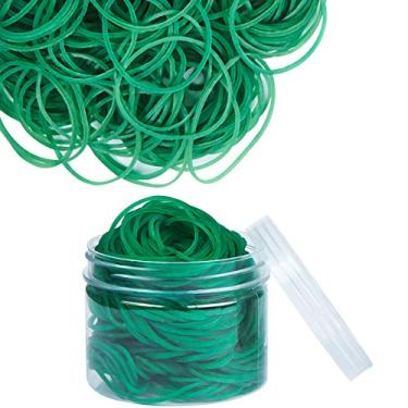 Imagem de Pulseiras de borracha, 300 peças, preto, pequenas, de borracha, para escritório, escola, casa, tamanho, 16 elásticos, Verde