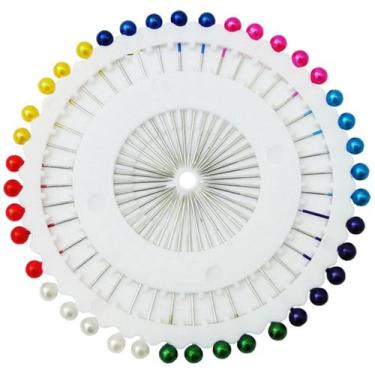 Imagem de 960 Alfinetes Cabeça Bola Apliques Arranjos Artesanato Cores - Evolver