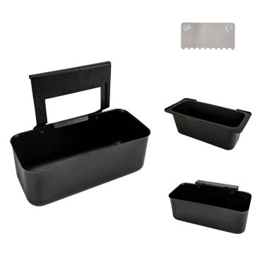 Imagem de YBTMG Coletor de gotejamento de graxa para grelhar, armadilha/copo de substituição de graxa Blackstone com bloqueador de portão de graxa para chapa profissional Blackstone de 17/22/28/91.4 cm