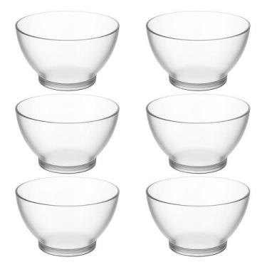 Imagem de Conjunto 6 Bowls 750ml Cumbucas Plásticas Coza Incolor Sobremesas Cald