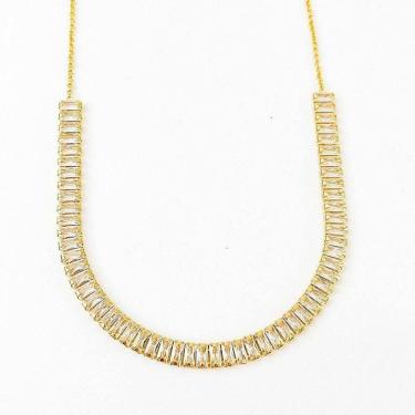 Imagem de Colar Choker Riviera Cristal 7mm Banhada A Ouro 18k