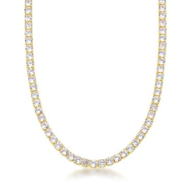 Imagem de Colar Choker Riviera 4mm Banhada A Ouro 18k