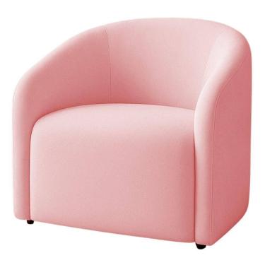 Imagem de Poltrona Orgânica Decorativa Lara Veludo 7 Decor Rosa