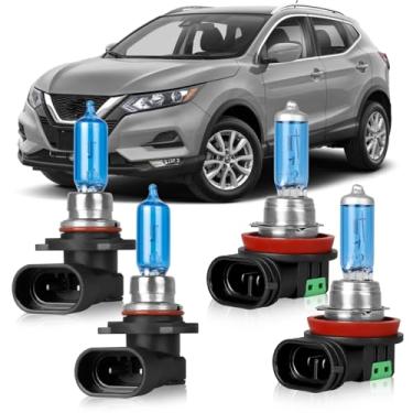 Imagem de OQSNCV Kit De Lâmpadas Halógenas Para Faróis Altos 9005 + Farol Baixo H11, Ideal Nissan Rogue (2008-2013), Pacote Com 4
