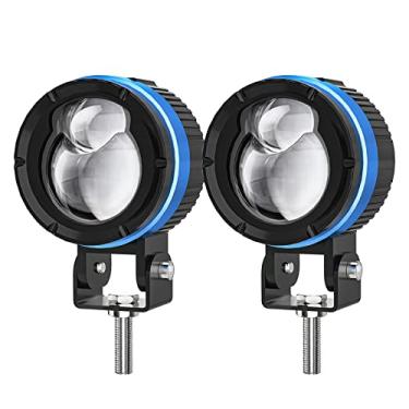 Imagem de Chusui Faróis de nevoeiro de condução de motocicleta 90 W branco e âmbar 4 modos de luz LED Pods Luzes de projetor Substituição de holofotes para caminhão trator de motocicleta ATV UTV Sbarco