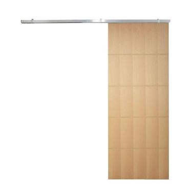 Imagem de Porta De Correr P- Verniz Frisada Kit Alumínio F03 - 210x70 - Vanin