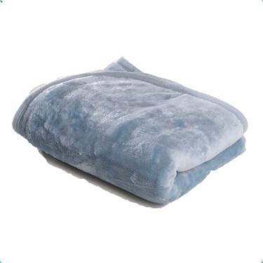 Imagem de Cobertor Para Berço Liso Flannel Super Macio 300g-m² Azul