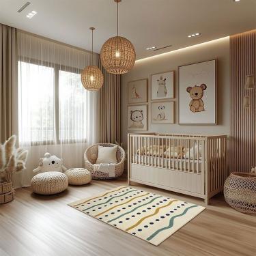 Imagem de Tapete Retangular Vibe Algodão 100x150cm Educar