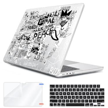 Imagem de HOHAIYOO Capa para MacBook Pro de 14 polegadas 2024 2023 2022 2021 M4 M3 M2 M1 A3112 A3185 A3401 A2918 A2992 A2779 A2442 Retina Display e Touch ID, capas rígidas com teclado Capa e película de tela