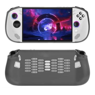 Imagem de Walieoka Capa protetora compatível com Lenovo Legion Go S, capa protetora de TPU e console de jogos com aderência ergonômica - anticolisão e antiderrapante (preto transparente)