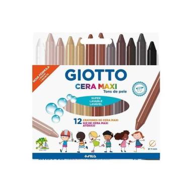 Imagem de Giz De Cera Fino Giotto Maxi Tons De Pele 12Cor - CANSON