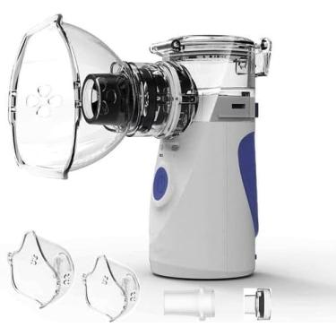 Imagem de Nebulizador Inalador Ultrassonico Sem Fio Recarregavel USB Compacto Portatil Silencioso Criança Adulto Mesh Mini Ultrassom Infantil