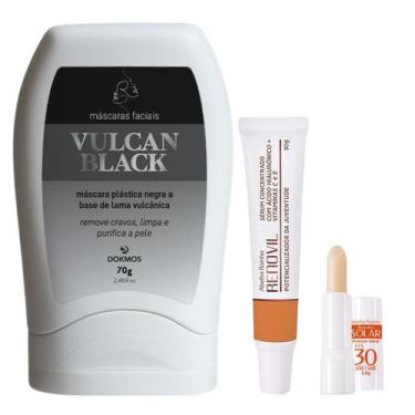 Imagem de Kit Máscara Facial Vulcan Black Peel Off + Renovil Sérum Potencializad