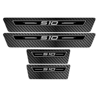 Imagem de Soleira Porta Premium Preto Carbono S10 21 22 2023 2024 2025 - Jhow Ad