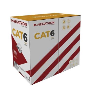 Imagem de Cabo Megatron Categoria 6 Cabos de Rede Lan 4 Pares 305m Vermelho Caixa