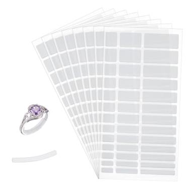 Imagem de NBEADS 20 peças de ajustador de tamanho de anel inteligente, redutor de anel transparente, ajustador de tamanho invisível adequado para homens e mulheres, kit de tamanho de anel solto, 2,17 × 3,94 ×