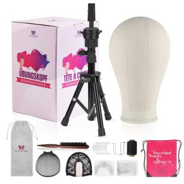 Imagem de Manequim de cabeça de peruca Neverland Beauty de 23 polegadas com supo