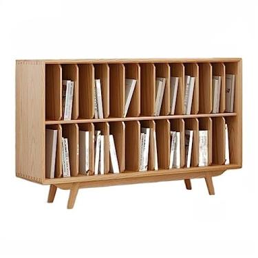 Imagem de Suporte para DVD CD Rack grande para toca-discos com armazenamento de vinil, console de armazenamento de discos de madeira com 26 gabinetes, mesa de gravação de CD estável para sala de estar, quarto