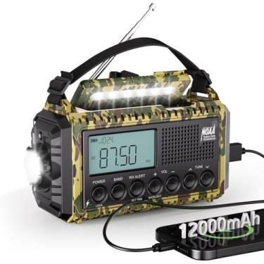 Imagem de Rádio de emergência Mesqool 12000mAh Weather AM FM SW NOAA