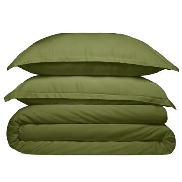 Imagem de Cosy House Collection Conjunto de capa de edredom 100% raiom derivado de bambu - Conjunto de trama de cetim macio, respirável, macio e macio com capa