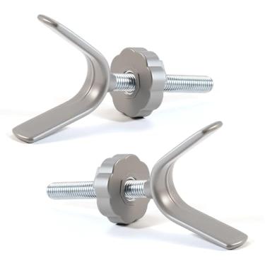 Imagem de Pacote com 2 adaptadores de corrimão de escada para bebês - hastes rosqueadas Y para montagem com pressão para bebês, portões de segurança montados por pressão para cães, 12,5 cm