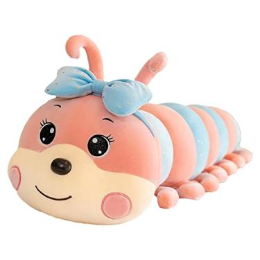 Imagem de shamjina Almofada de Pelúcia Wiggler Inseto Minhoca Travesseiro de Dormir Boneca de Pelúcia para Crianças, Cor de rosa