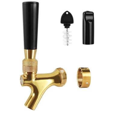 Imagem de MRbrew Torneira de cerveja de aço inoxidável, torneira de barril para acessórios Kegerator, torneira de torre Kegerator, torneira de cerveja dispensadora de cerveja
