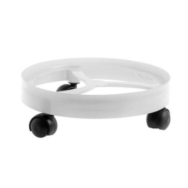 Imagem de Suporte Plástico Para Botijão De Gás Com Rodinhas Paramount, Branco