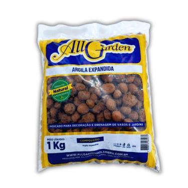 Imagem de Argila Expandida para Drenagem e Decoração (1kg) ALL GARDEN