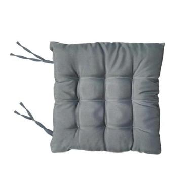 Imagem de Almofada Para Cadeira Assento Futton Liso Cinza 40x40 - ARTESANAL TEAR
