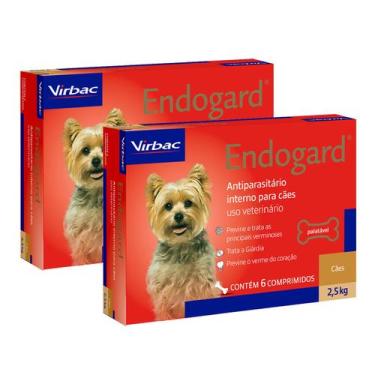 Imagem de Combo 2 unidades Vermífugo Virbac Endogard para Cães até 2,5 Kg - 6 co