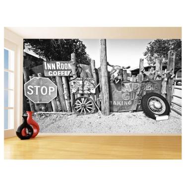 Imagem de Papel De Parede 3D Cidade Antiga Vintage Retrô 3,5M Cda81