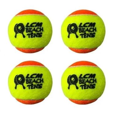 Imagem de Bolas Beach Tênis LCM com 4 Unidades-Unissex