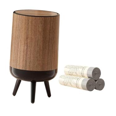 Imagem de KiBcsLic Lixeira Lixeira Portátil 15L Balde de Armazenamento Nórdico para Dormitório Banheiro Quarto Casa Hotel, com Tampa