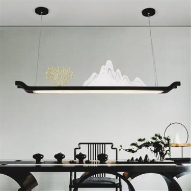 Imagem de Restaurante Contemporâneo Lâmpada Pingente LED Estilo Chinês Retro Criatividade Bar Balcão Sala de Estar Quarto Estudo Hotel Casa de Chá Candelabro (Estilo 12 L120CM)