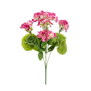 Imagem de 5 peças de flores artificiais, begônia, buquê de casamento, noiva, sala de estar, jardim ao ar livre, decoração de bonsai, faça você mesmo, festa de festival (5 peças/rosa vermelha)