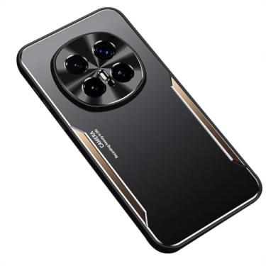 Imagem de POYUFRG Capa de metal para Honor Magic 8 Pro/Magic 8, capa de telefone fina antiarranhões fosca com capa de proteção de lente completa, dourada, 8 Pro