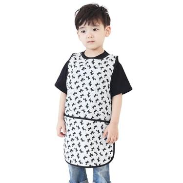 Imagem de Avental infantil Plie impermeável sem mangas com bolsos para idades de 1 a 8 anos da Plie, Black Puppy, XLarge