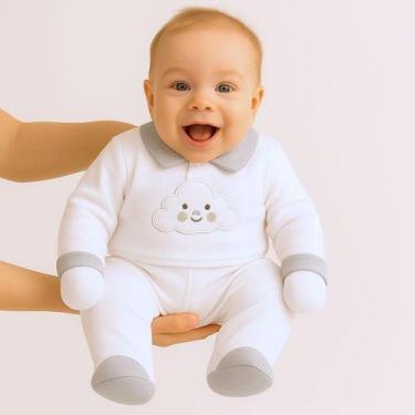 Imagem de Conjunto Pagão 100% Algodão Roupa Saída Maternidade Bebê Menino Ou Men