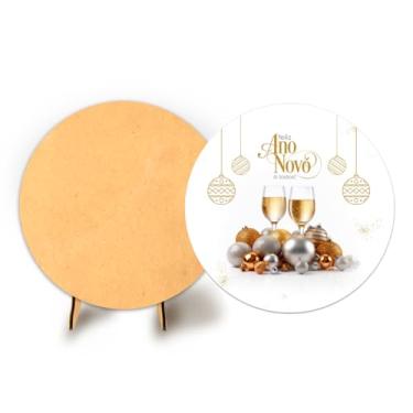 Imagem de Painel C Elastico Redondo 50cm Ano Novo + Suporte MDF (ANV102)