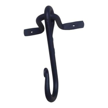 Imagem de Gancho decorativo de parede, design de gancho duplo em forma de S, metal preto fosco para pendurar casacos, bolsas, chapéus e toalhas, cabides de parede rústicos