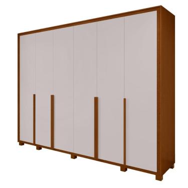 Imagem de Guarda Roupa 6 Porta S Espelho Easy Space Frassino/off White