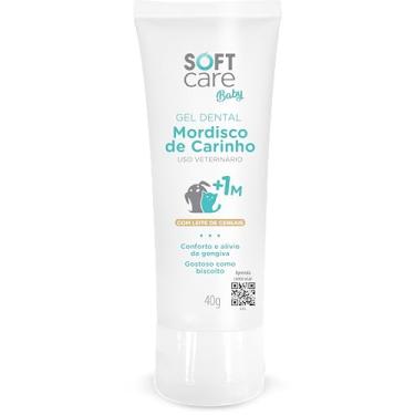 Imagem de Gel Dental Mordisco De Carinho Soft Care Baby 40g - Para Filhotes de Cães e Gatos (a partir de 1 mês) Para gengiva dos pets