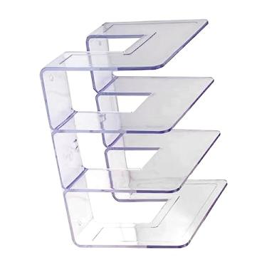 Imagem de YOUTHINK Organizador de Bolsas para Armário, Rack de Armazenamento Empilhável Transparente Com Divisórias de Prateleira Transparentes para Separação de Bolsas na Organização do Quarto (3 Seção)