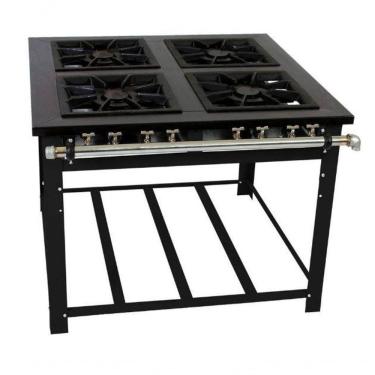 Imagem de Fogão Industrial 4 Bocas 4 Duplas Baixa Pressão